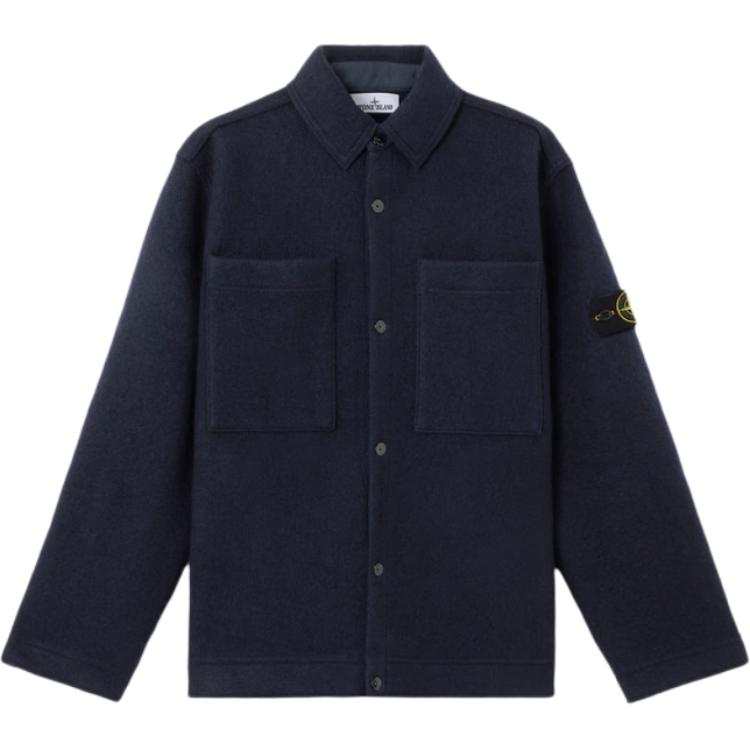 Stone Island virgin-wool shirt jacket