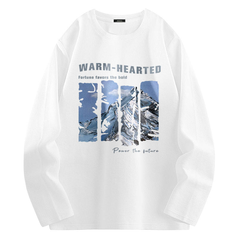MINISO T Shirts Unisex Crew Neck Moderate Heavyweight