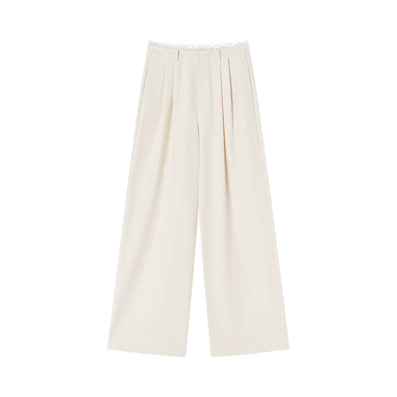 XIANGYING Suit Pants Women's Moderate Wide Leg Pants