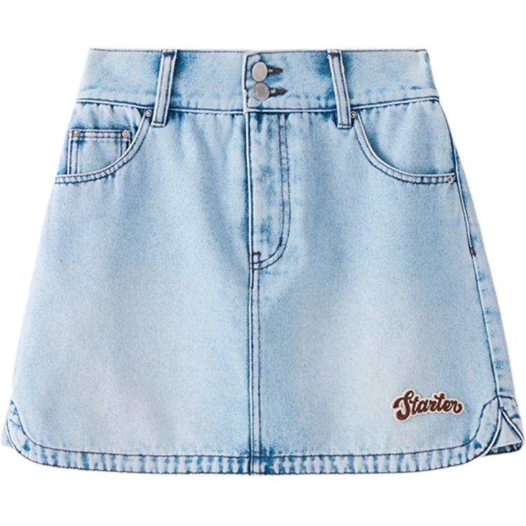 STARTER STARTER Denim Short Skirts Women's Light Blue