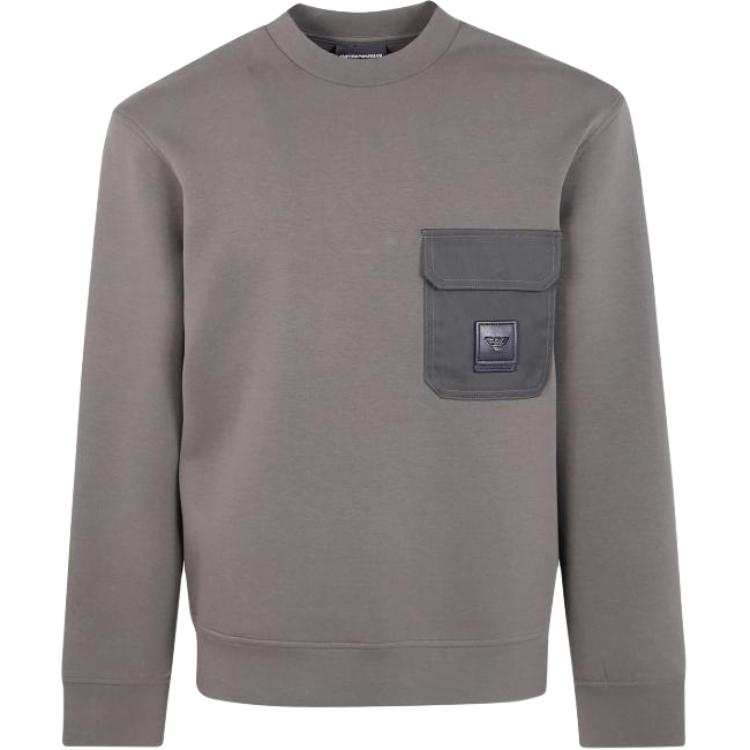 Emporio Armani patch-pocket cotton sweatshirts