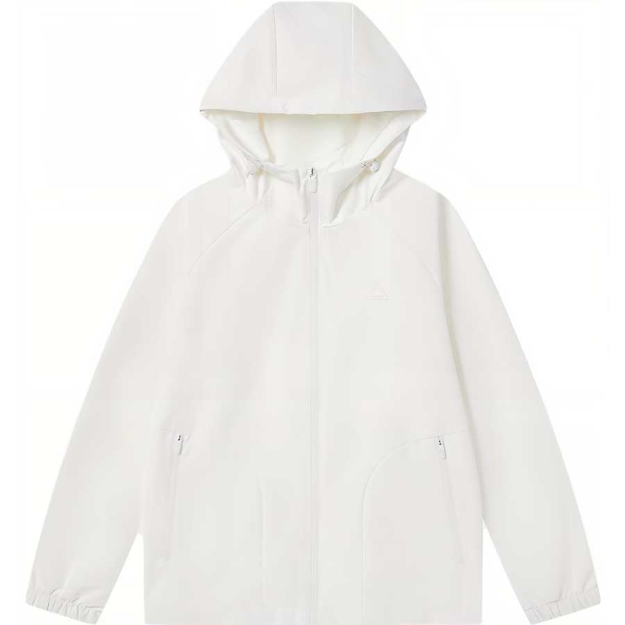 PEAK PEAK Trench Coats Unisex White Hooded Moderate