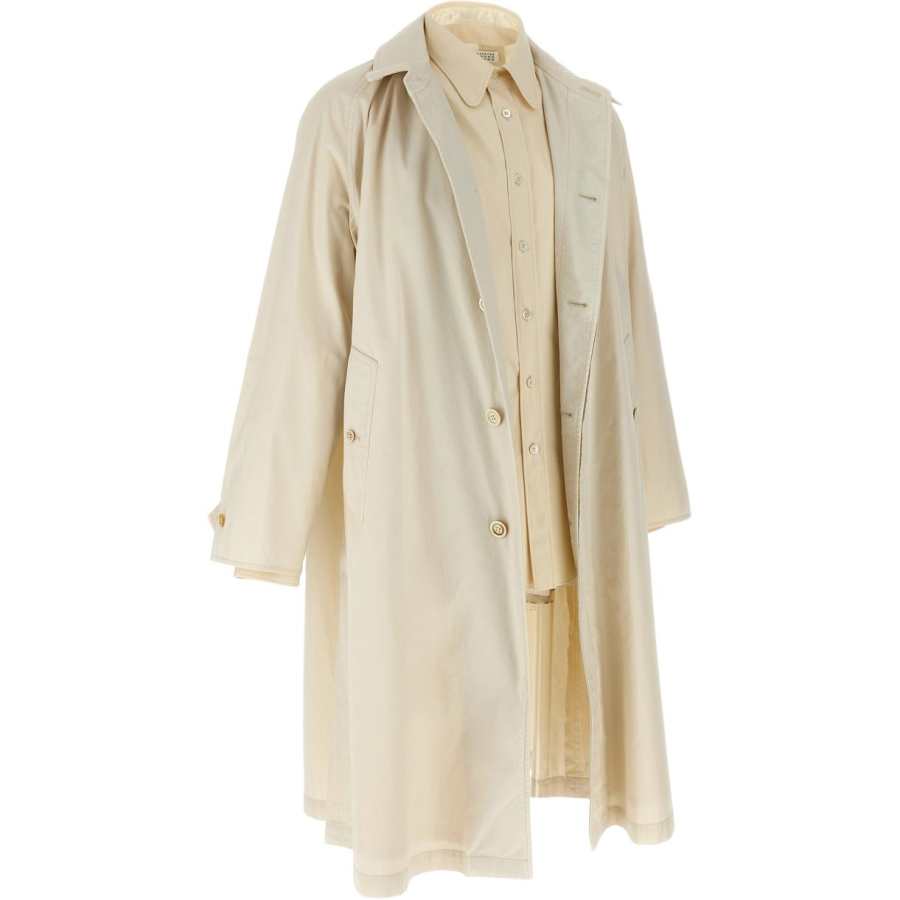 Maison Margiela Layered Mid Length Trench Coat