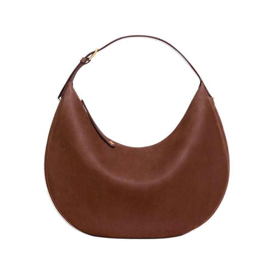 CELINE LULU Cow Leather Handbag Large Women's Chestnut
