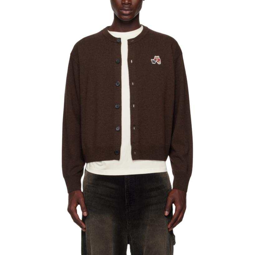 WE11DONE WE11DONE bear-embroidered cardigan