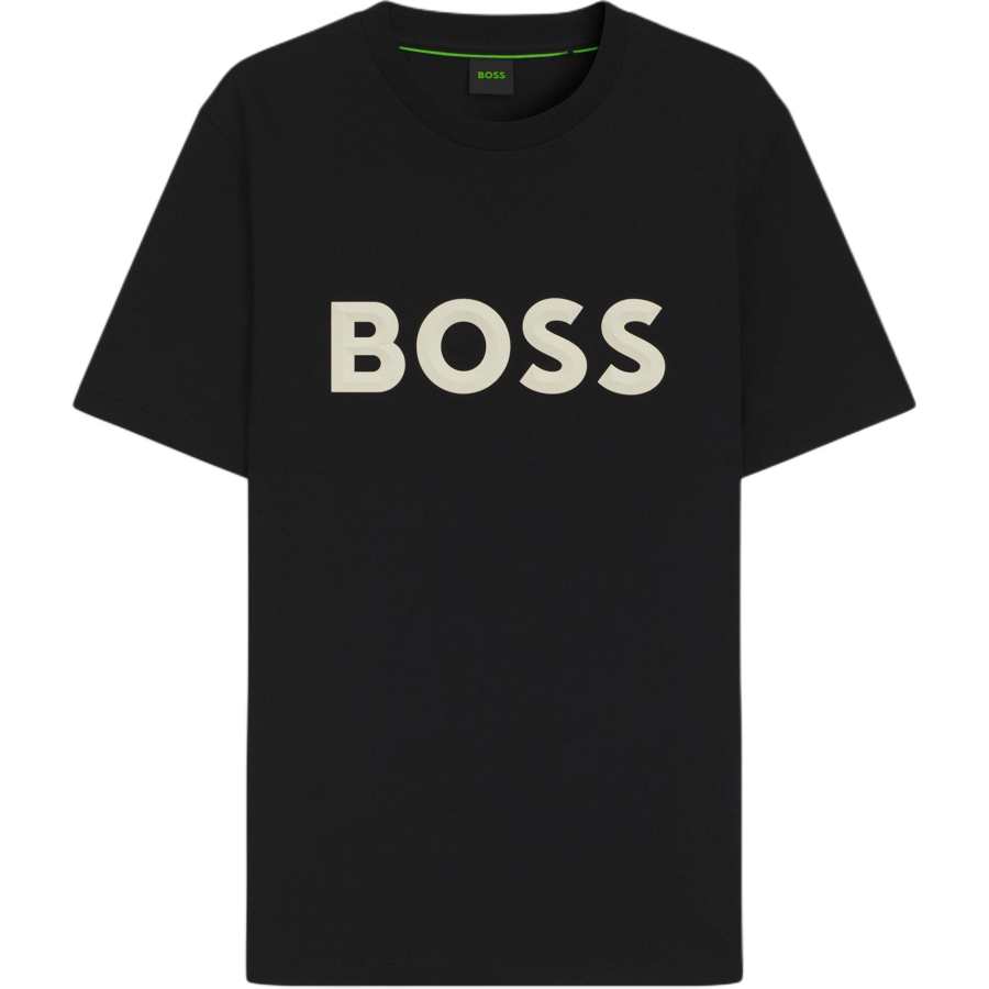 HUGO BOSS T Shirts Men's Black Crew Neck Moderate Straight Fit