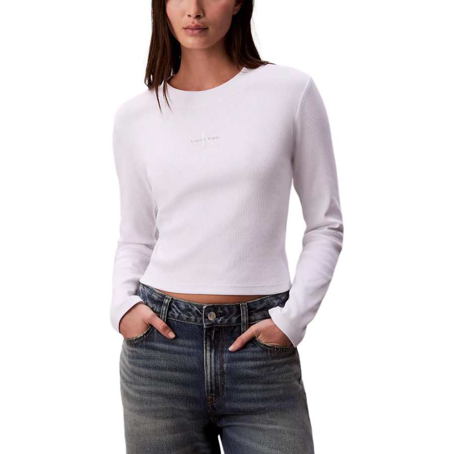 Calvin Klein long-sleeved ribbed top