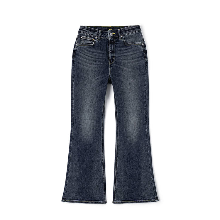 Lee Lee Jeans Women's Dark Blue Moderate Flared Pants