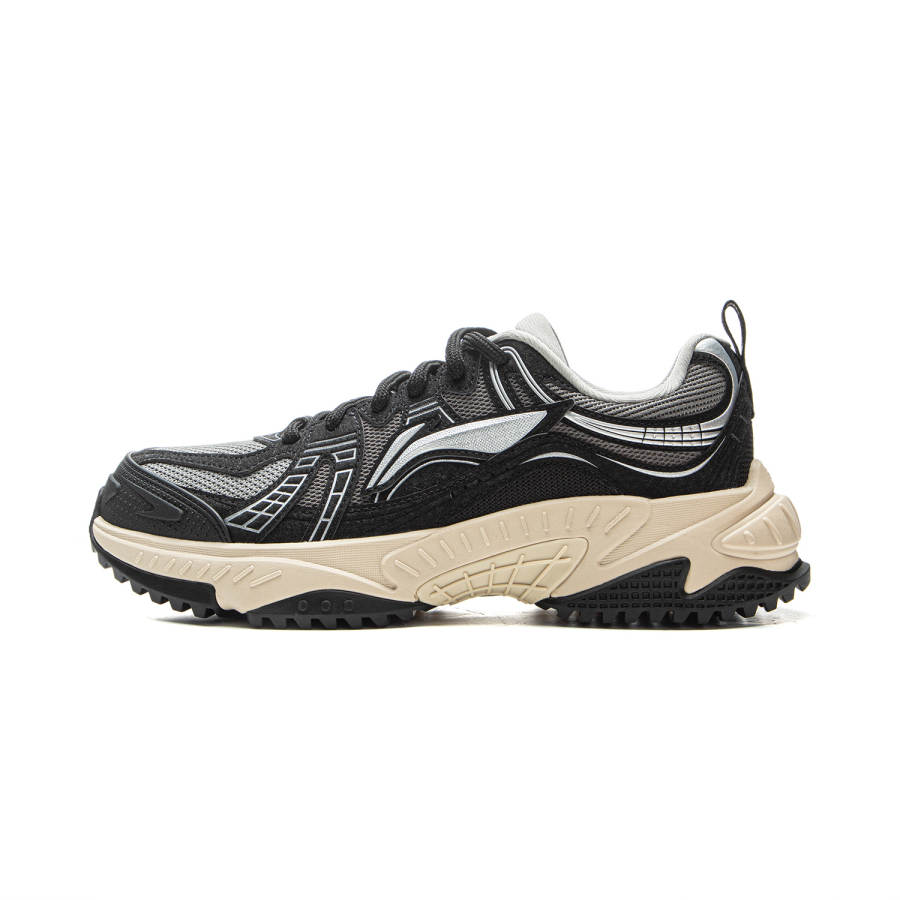 Li-Ning Li Ning Qixing Cushioning Slip Resistant Abrasion Resistant Low top Casual Shoes Men's Black