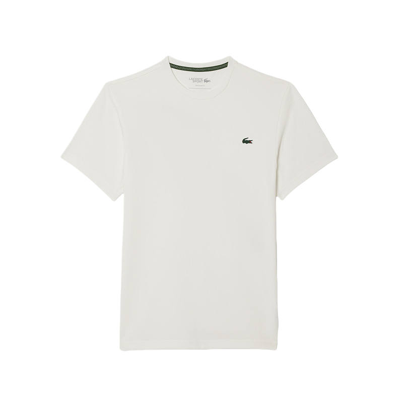 LACOSTE T Shirts Men's Ecru Crew Neck Moderate
