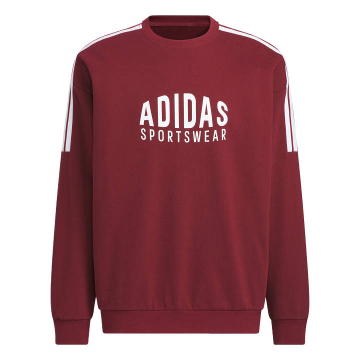 Adidas Adidas Sweatshirts Unisex Dark Red Crew Neck Moderate