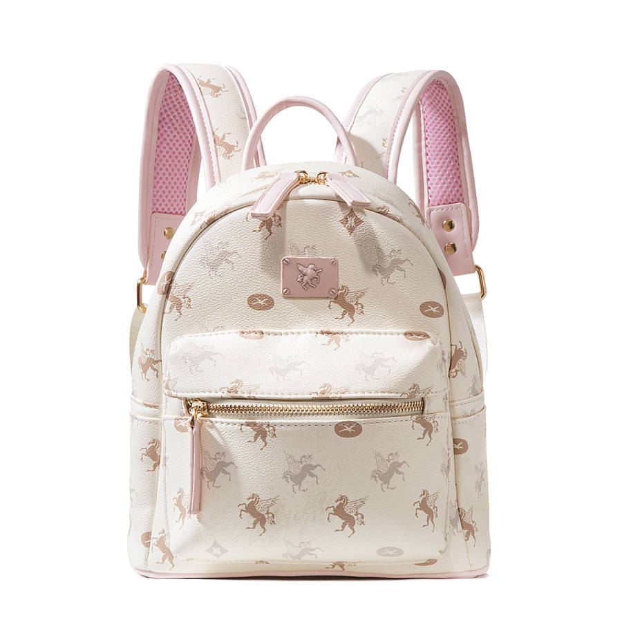 PAYOT PAYOT Synthetic Leather Backpack Regular Women's Pink White