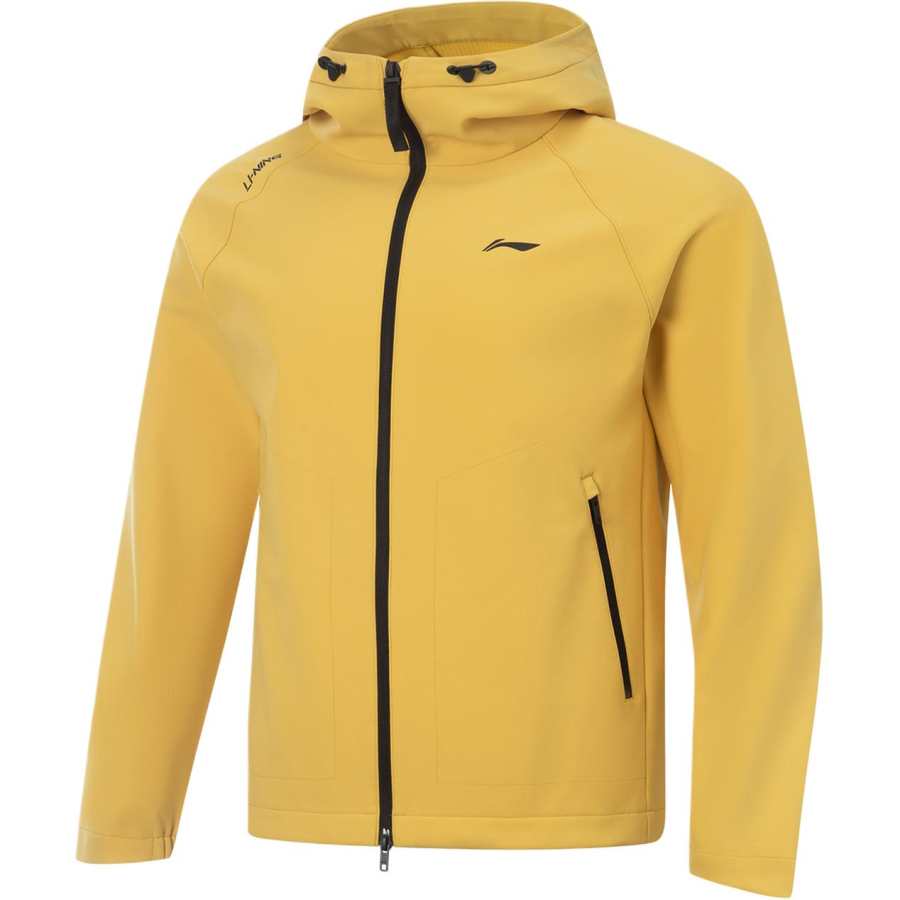 Li-Ning Li Ning Fitness Series Fleece Lined Thermal Hooded Comfortable Minimalist Style Athleisure Letter Stitching Trench Coat