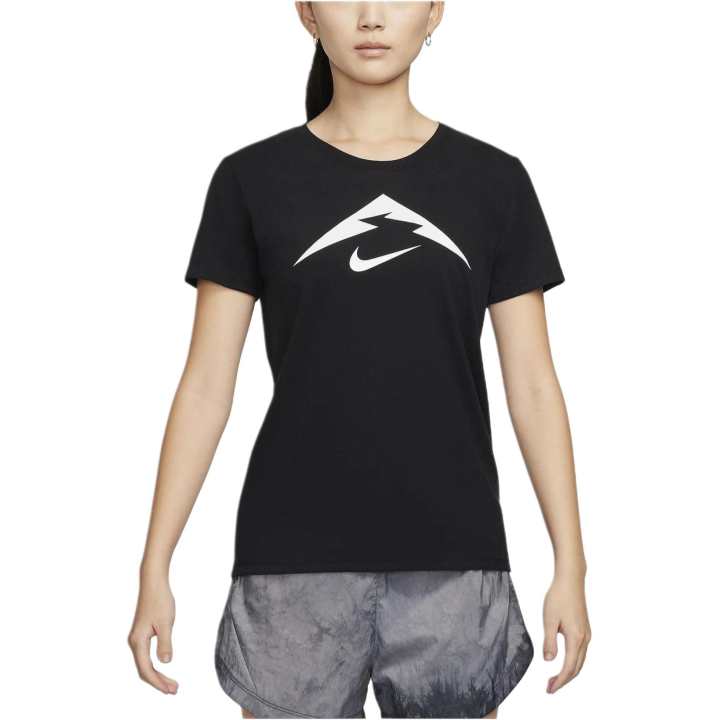 Nike Nike T Shirts Women's Black Crew Neck Moderate Straight Fit