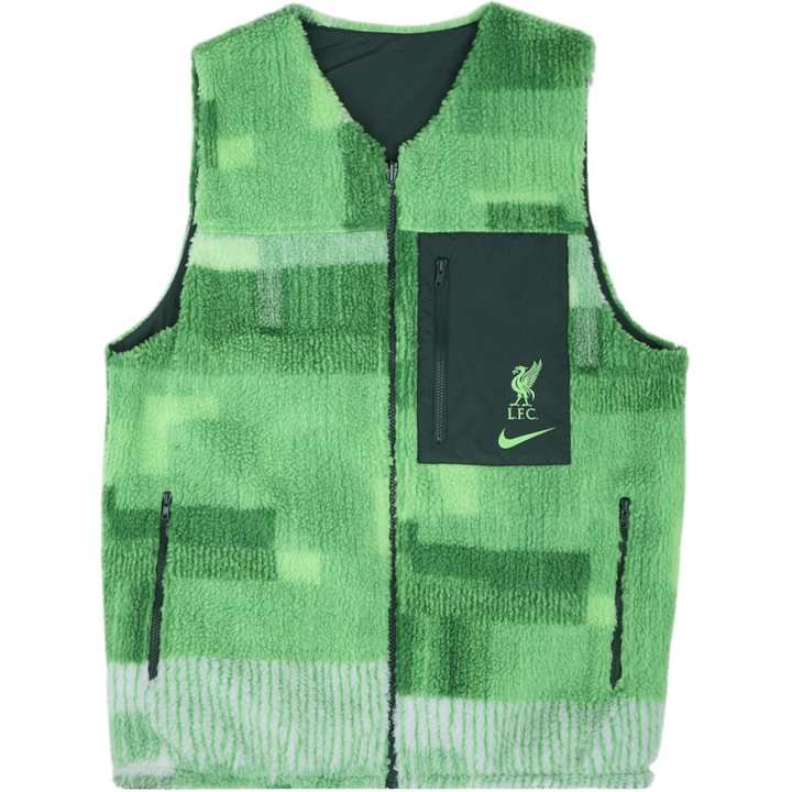 Nike Nike Vests Men's Impact Green V Neck Thickened And Fleece Lined Other