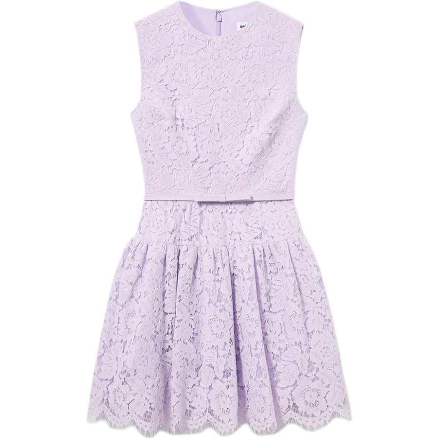 Self-portrait embroidered-lace dress