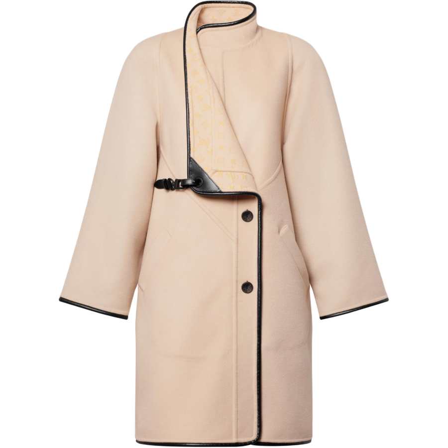 LOUIS VUITTON Lv Double Face Long Clip Front Coat