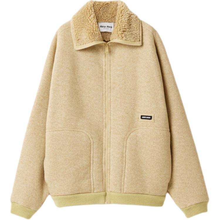 MIU MIU Miu Miu zip-up shearling jacket