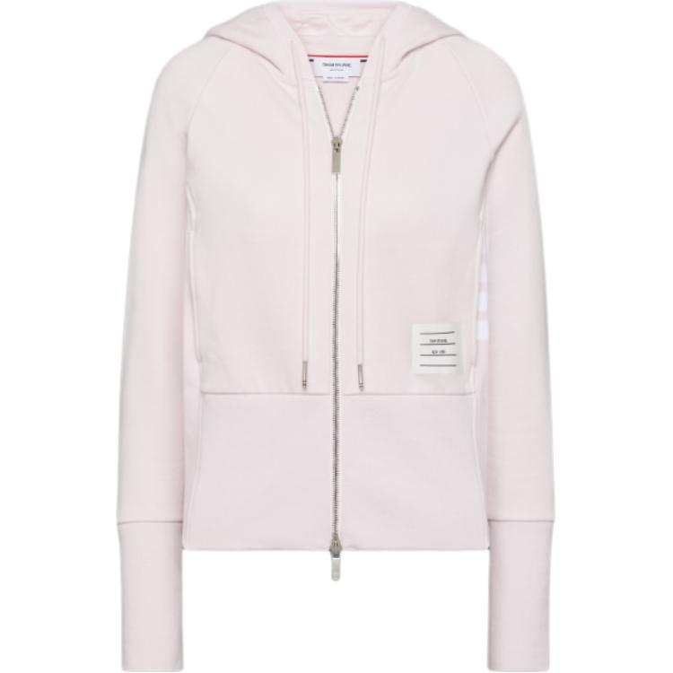 THOM BROWNE THOM BROWNE Logo Patch Zipped Hoodie