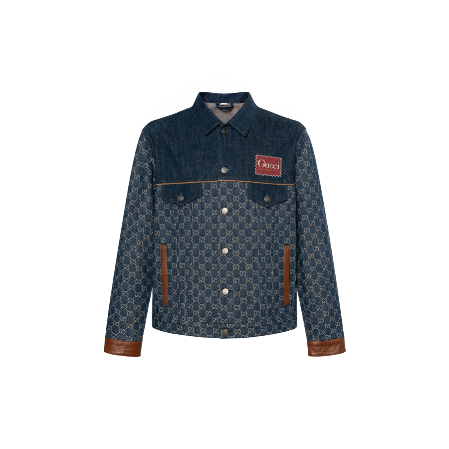 GUCCI Gg Monogram Eco Washed Organic Denim Jacket