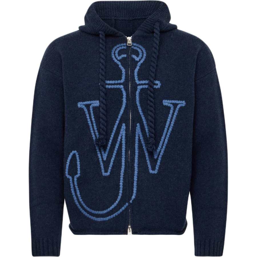 JW Anderson Anchor Logo Zip Up Cardigan