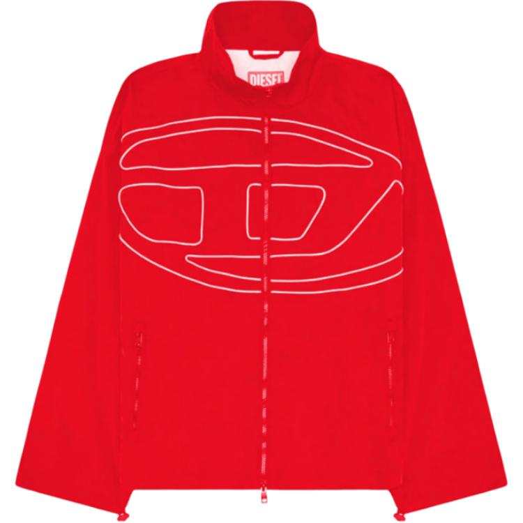 DIESEL Jackets Men's Red Stand Collar Moderate Other