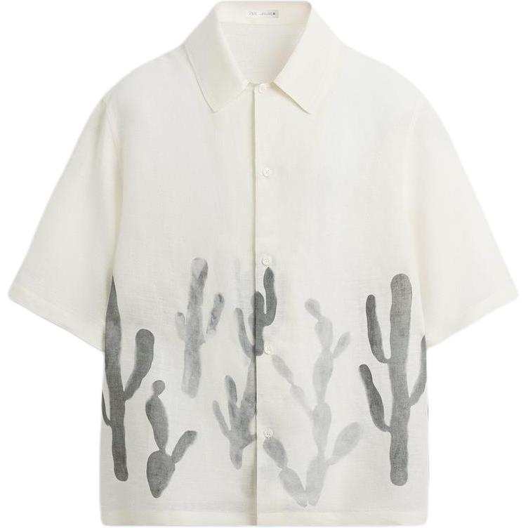 ZARA ZARA Shirts Men's White Lapel Moderate