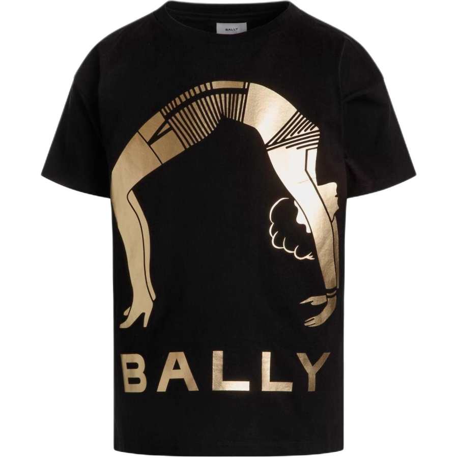 BALLY BALLY T Shirts Men's Black Crew Neck Moderate