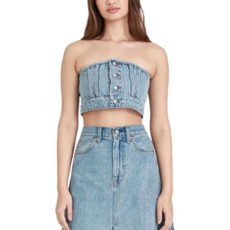 Levis Levis Strapless Tops Women's Blue Moderate Other