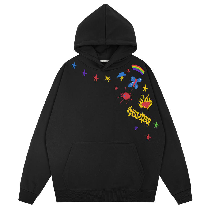 MUSCLETECH Sweatshirts Unisex Hooded Moderate Regular