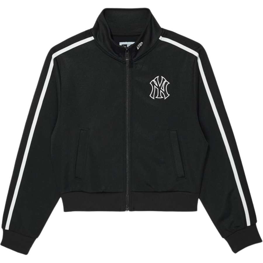 New Era Jackets Women's Black Stand Collar Moderate Straight Fit