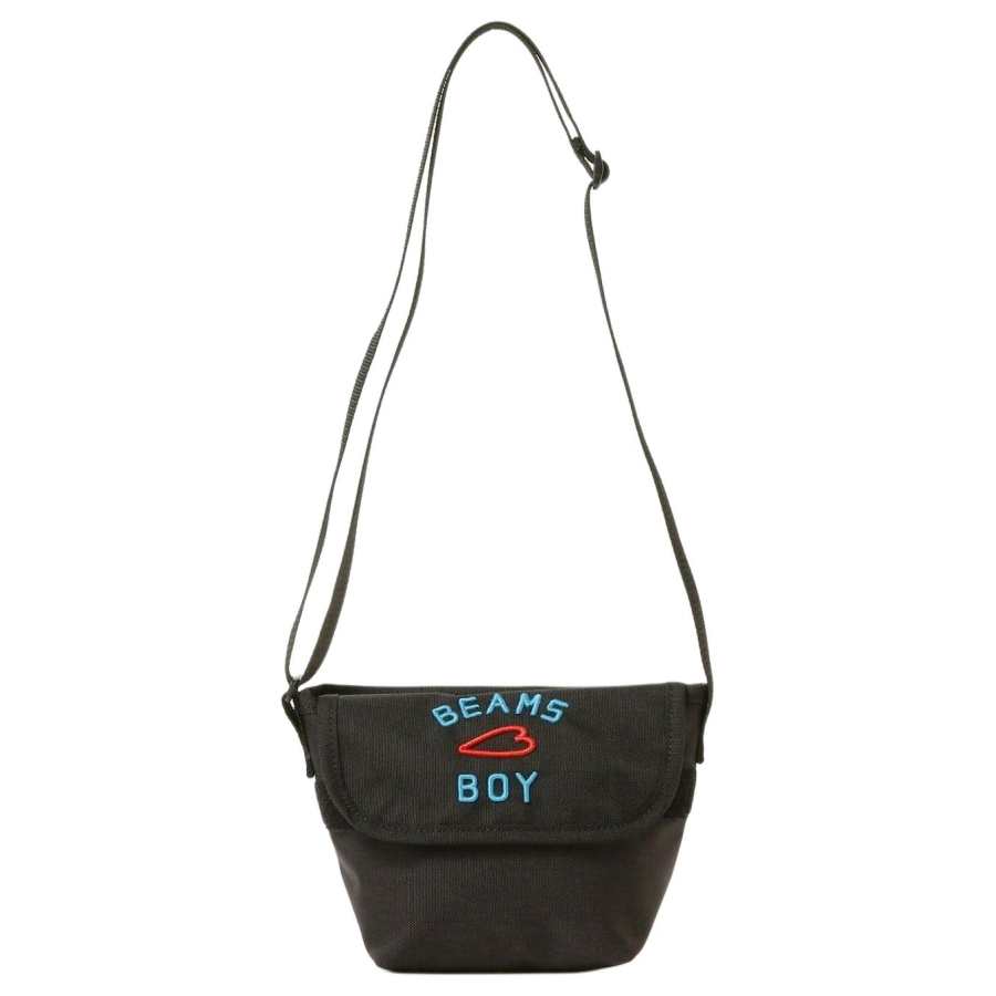 Beams Nylon Messenger Bag, Shoulder Bag, Crossbody Bag Women's Black