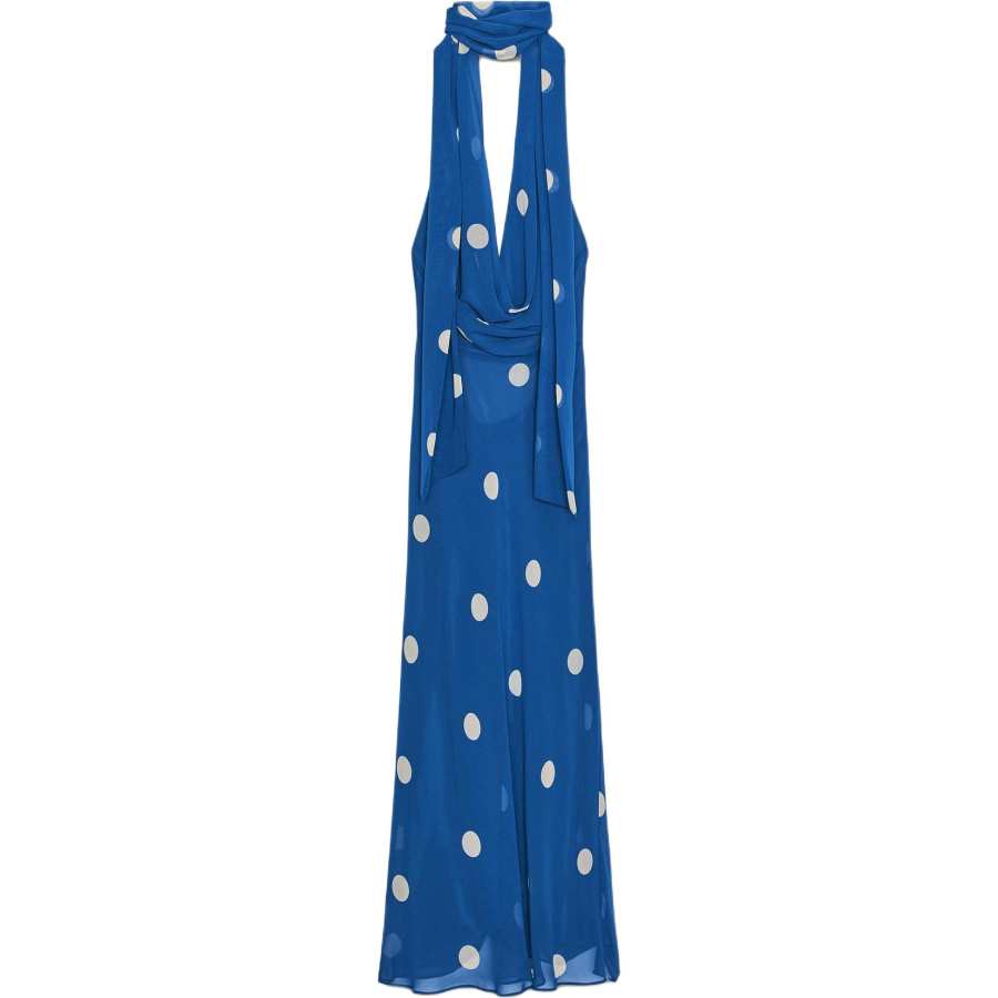 ZARA Sleeveless Dresses Women's Blue/White Moderate