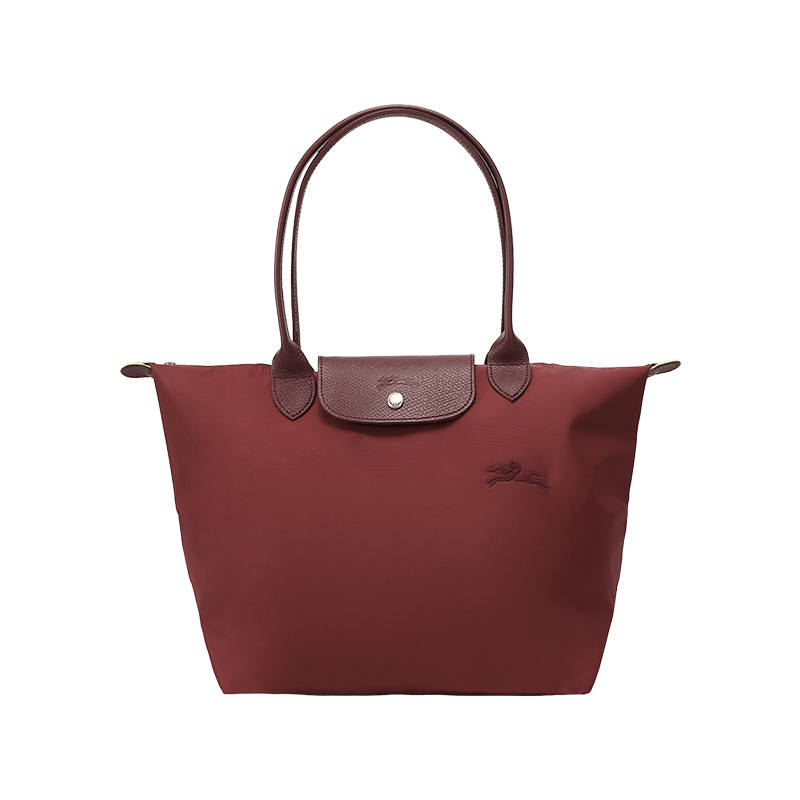 LONGCHAMP Le Pliage Green Recycled Canvas Shoulder Bag Medium Women's Pomegranate
