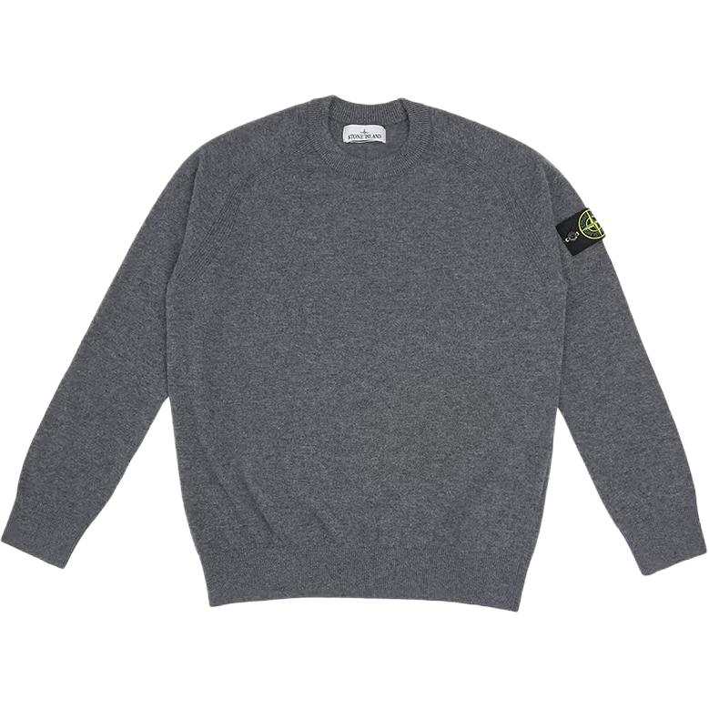 STONE ISLAND Sweaters Men's Charcoal Gray Crew Neck Moderate