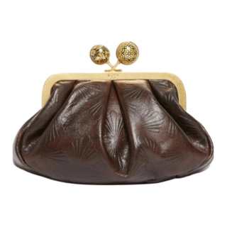 WEEKEND MaxMara Pasticcino Leather Shoulder Bag Small Women's Dark Brown