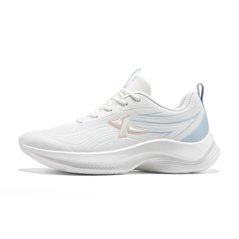 XTEP Cushioning, Wear Resistant Low top Casual Running Shoes Women's Sail White Dusty Blue