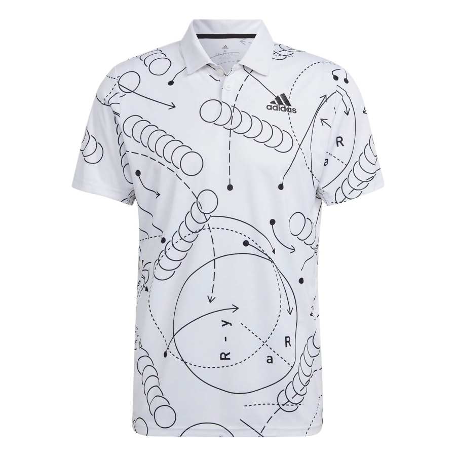 Adidas Adidas Polo Shirts Men's White Polo Collar Moderate Straight Fit