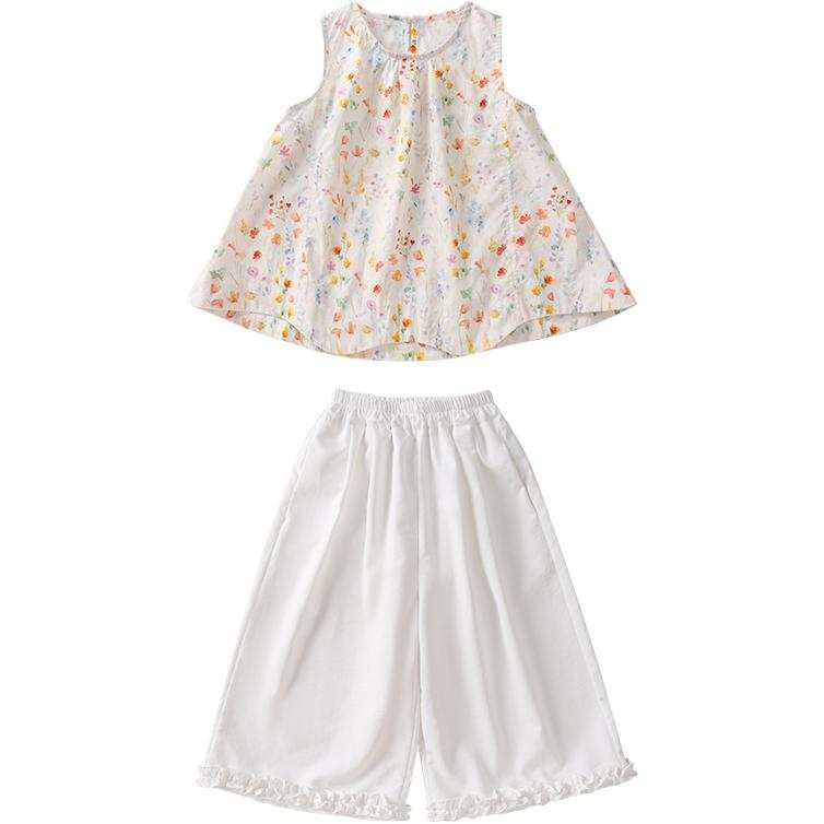 PROTECTCAMEL Kids Two Piece Skirt Sets Crew Neck Thin Short