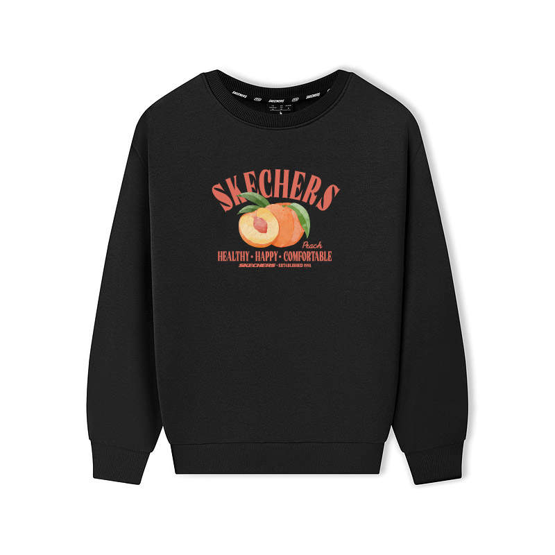 Skechers Sweatshirts Unisex Carbon Black Crew Neck Moderate Regular