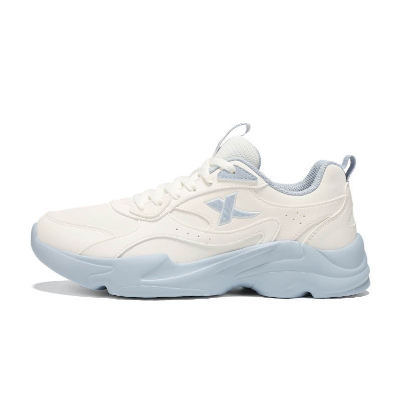 XTEP Cushioning, Wear Resistant Low top Casual Shoes Women's Sail White Dusty Blue