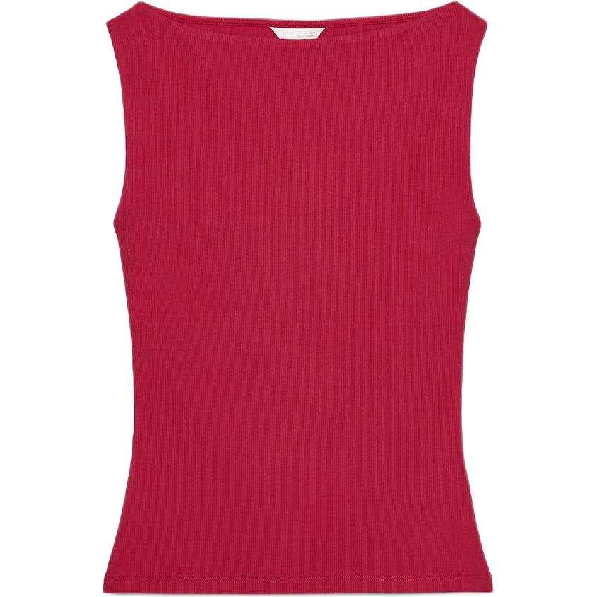 ZARA T Shirts Women's Dark Purple Red Moderate