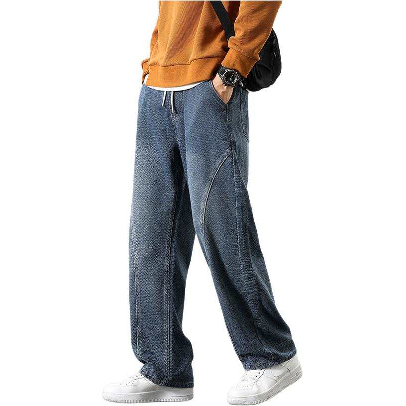 Tonlion Jeans Men's Medium Blue Thin Straight Fit Pants