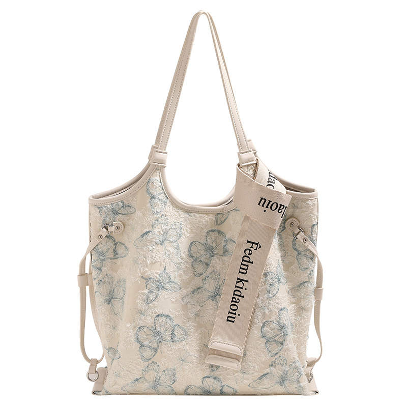 PAYOT Silk Tote Handbag, Shoulder Bag Women's Ecru