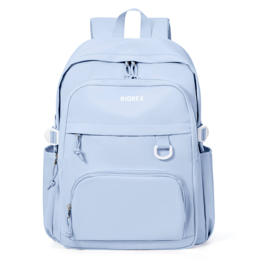 RIOREX Fabric Backpack Regular Unisex Black/White/Dark Blue/Milk Blue/Pink Purple/Light Green