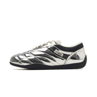Senzubean Slip Resistant Abrasion Resistant Low top Casual Shoes Unisex Space Silver