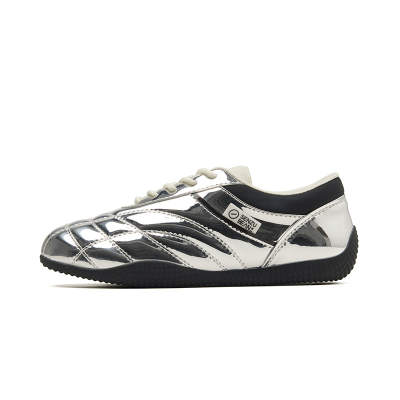 Senzubean Slip Resistant Abrasion Resistant Low top Casual Shoes Unisex Space Silver