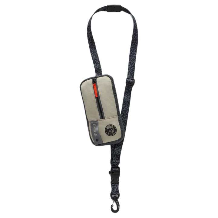 Jordan Jordan Polyester Cell Phone Pouch, Shoulder Bag, Crossbody Bag Unisex Stone Color & Iron Gray & Black