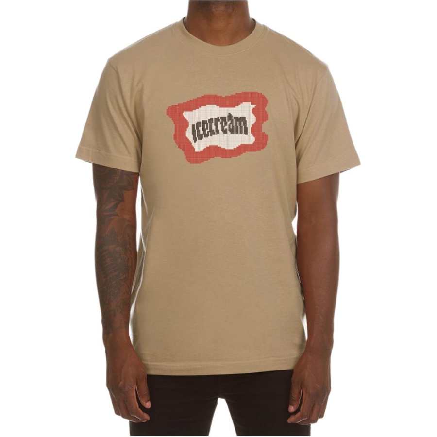 Ice Cream T Shirts Unisex Ginger Yellow Crew Neck Straight Fit