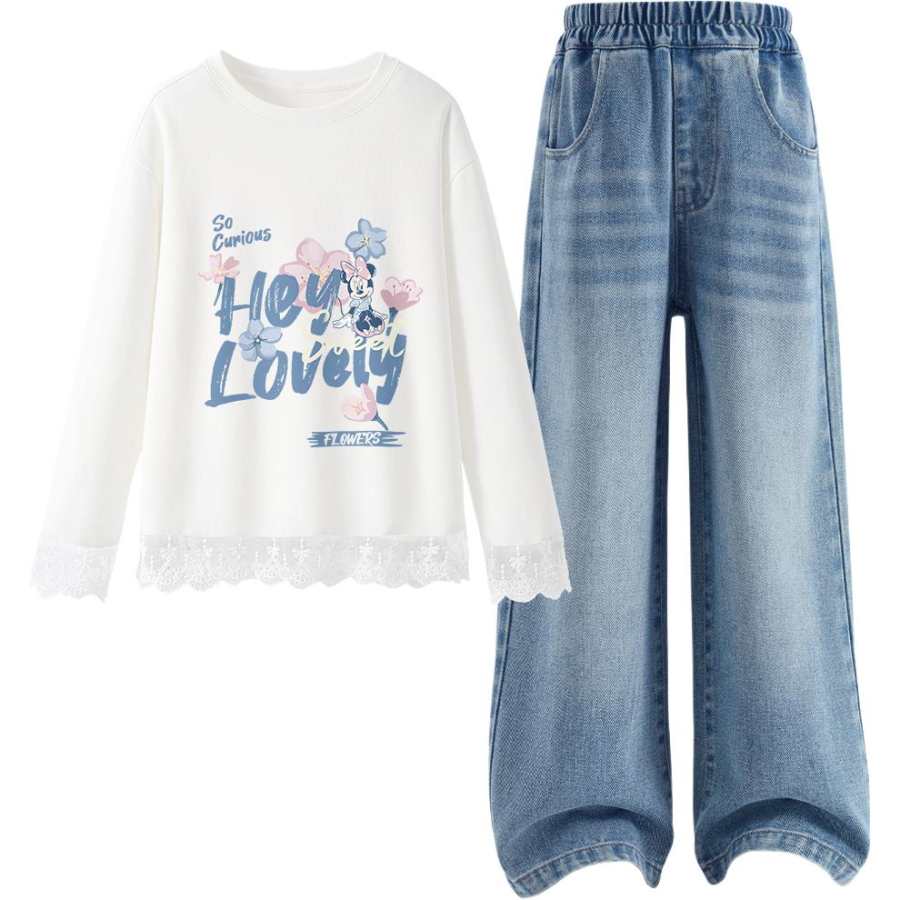 Disney Kids Casual Sportswear Crew Neck Moderate